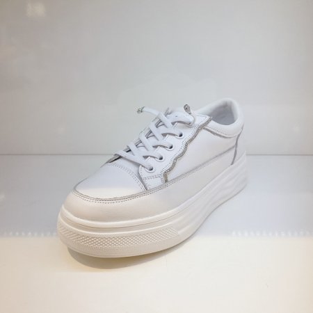 여성 가벼운 고무끈 스니커즈 화이트