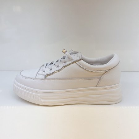 여성 가벼운 고무끈 스니커즈 화이트