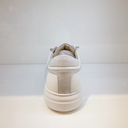 여성 슬림 밴딩끈 스니커즈 실버