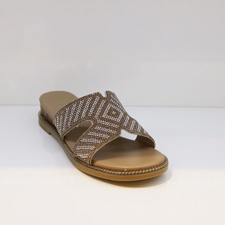 여성 4CM 고무창 큐빅샌들 2종