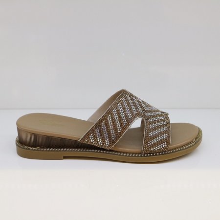 여성 4CM 고무창 큐빅샌들 2종