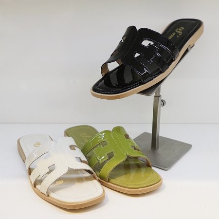 여성 발편한 에나멜 샌들 3종