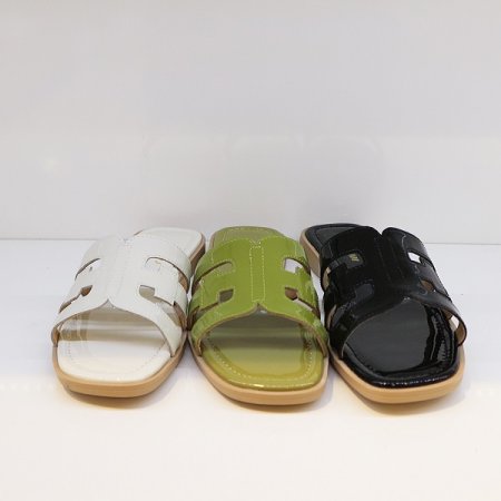 여성 발편한 에나멜 샌들 3종