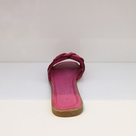 여성 소가죽 볼드 체인 샌들 핑크