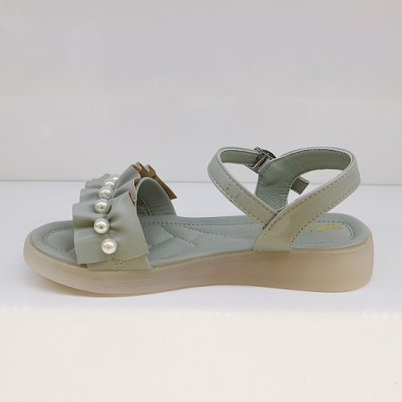 여성 진주 웨딩 스트랩 샌들 민트