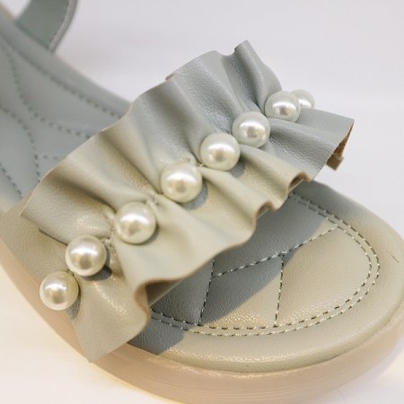 여성 진주 웨딩 스트랩 샌들 민트