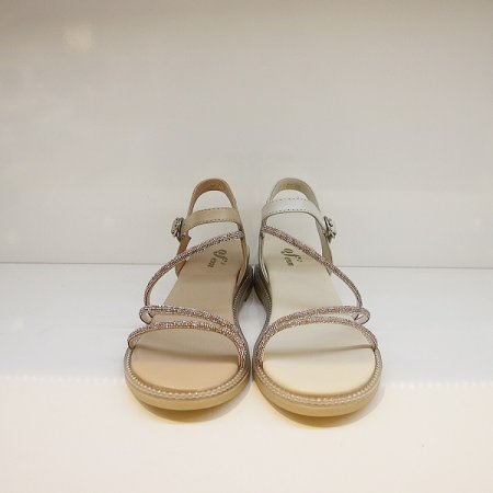 여성 발편한 큐빅 라인 샌들 2종