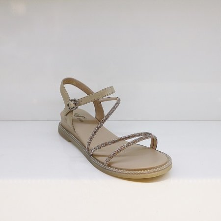 여성 발편한 큐빅 라인 샌들 2종