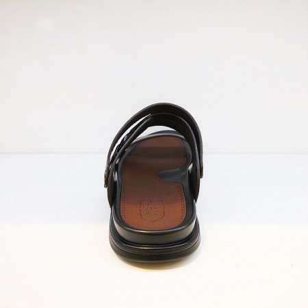 남성 부드러운 소가죽 샌들 브라운