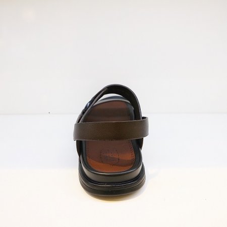 남성 부드러운 소가죽 샌들 브라운