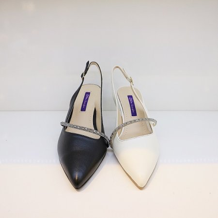 여성 발편한 5CM 슬링백 힐 2종