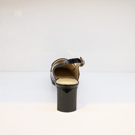 여성 에나멜 슬링백 통굽힐 2종