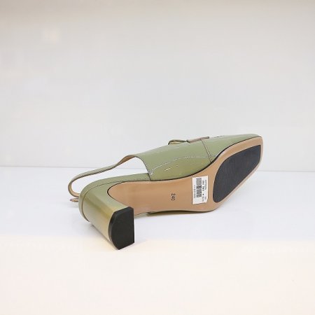 오브엠여성 에나멜 슬링백 통굽힐