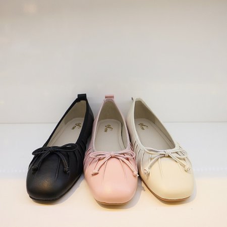 여성 편안한 리본 플랫 단화 3종