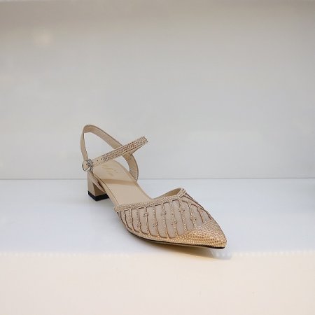 여성 비쥬 펄 장식 펌프스 구두 B