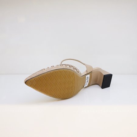 여성 비쥬 펄 장식 펌프스 구두 B