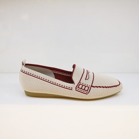 여성 발편한 원단 단화 연핑크