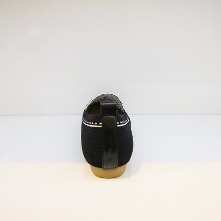 여성 발편한 원단 단화 블랙