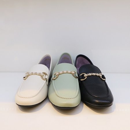 여성 발편한 진주장식 단화 3종