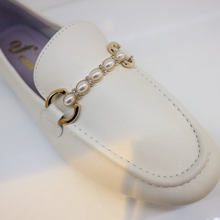 여성 발편한 큐빅장식 단화C