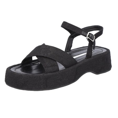 여성 데일리 통굽 원단 샌들 3종