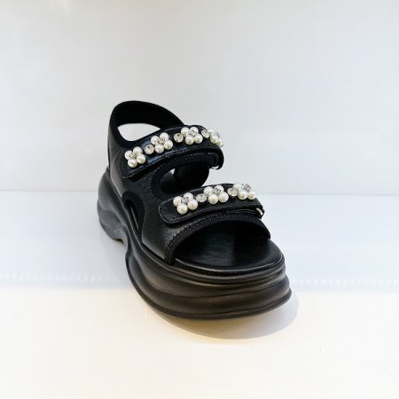 여성 6CM 찍찍이 통굽 샌들 2종