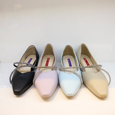 여성 비쥬곡선 펌프스 구두