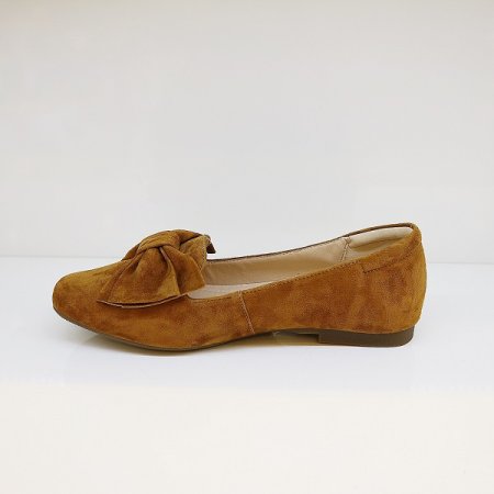 여성 세무 리본 플랫슈즈 C