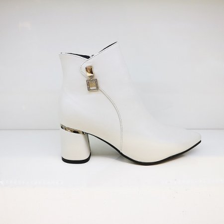 여성 스퀘어 장식 6CM 앵클 2종