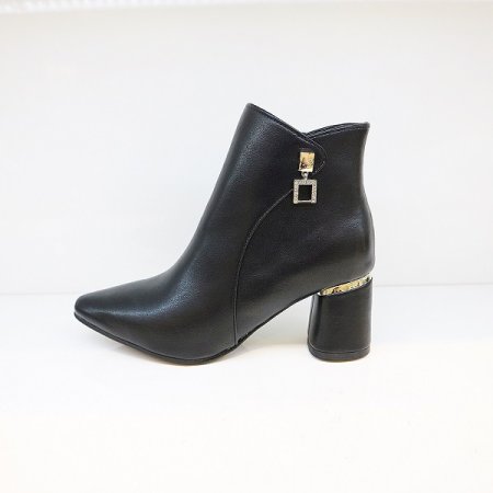 여성 스퀘어 장식 6CM 앵클 2종