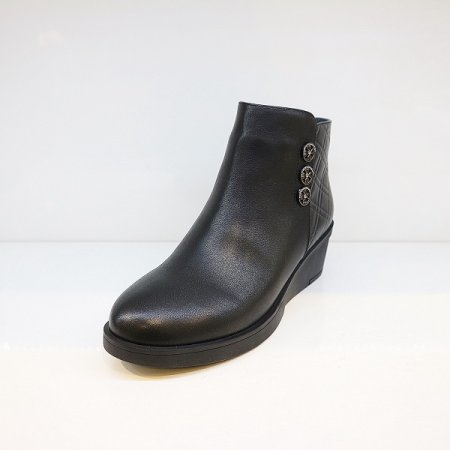 여성 4CM 웨지 앵클부츠 2종