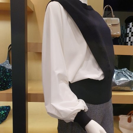 니트조끼블라우스