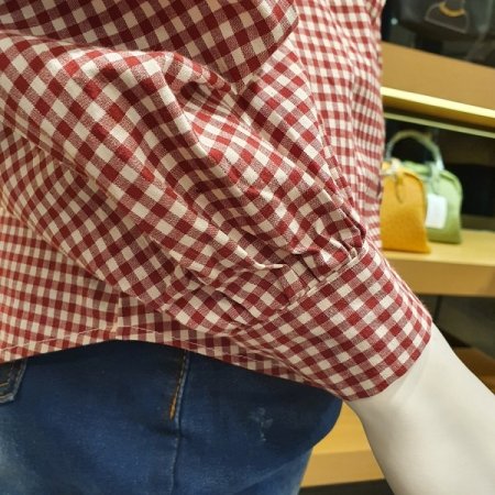 체크소매볼륨남방