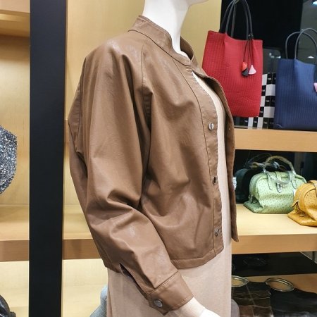 가오리핏레더자켓