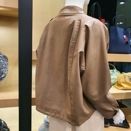 가오리핏레더자켓