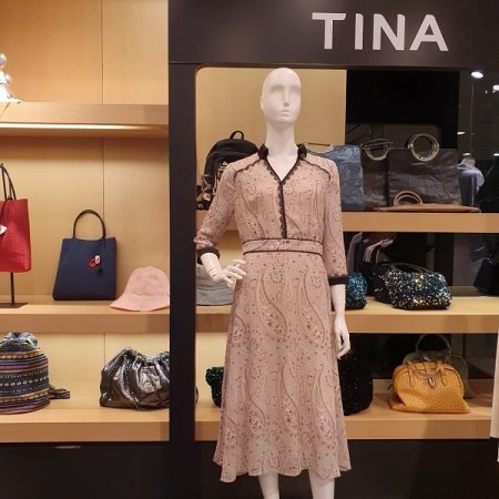 페이즐리 핑크 원피스