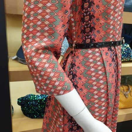 브이넥 롱 원피스