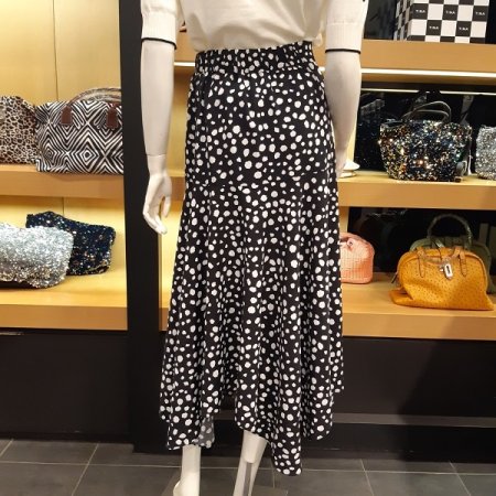 지그재그 호피 스커트