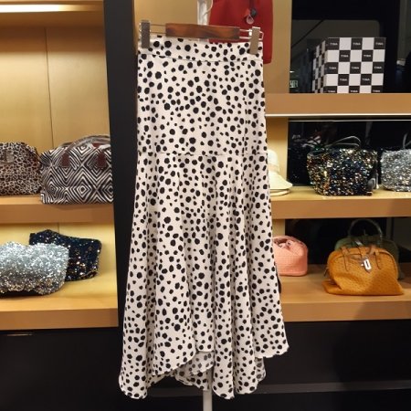 지그재그 호피 스커트