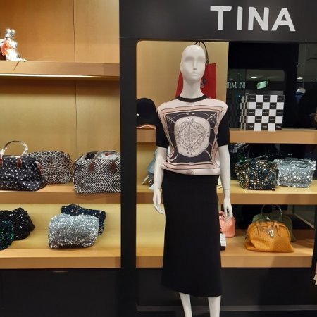 스카프 나염 니트