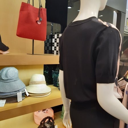 스카프 나염 니트