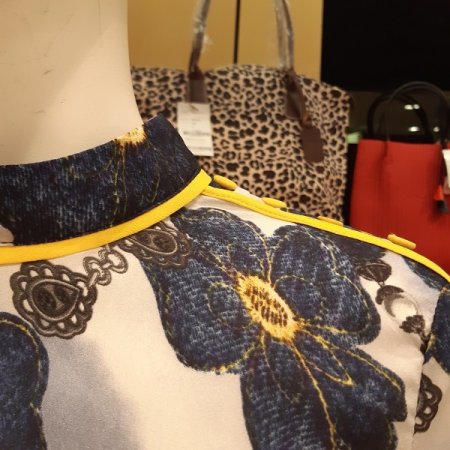 블루 퍼플 블라우스