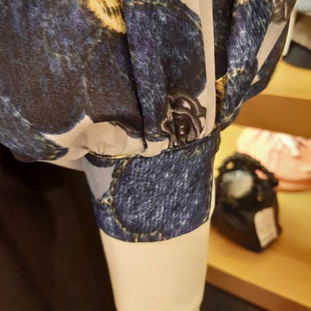 블루 퍼플 블라우스