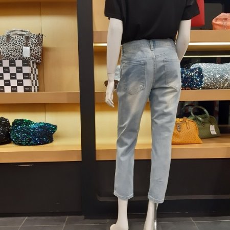 블루 패션 청팬츠