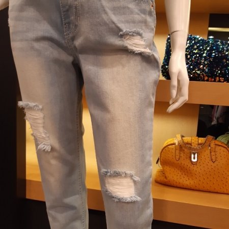 블루 패션 청팬츠