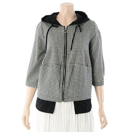 후드스몰 체크 자켓