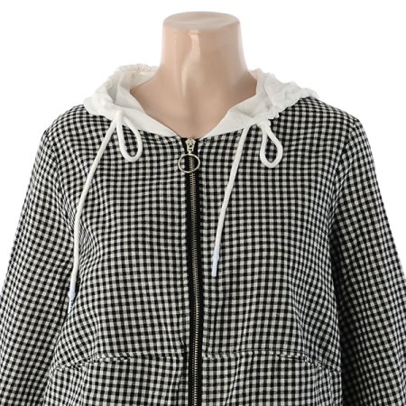 후드스몰 체크 자켓