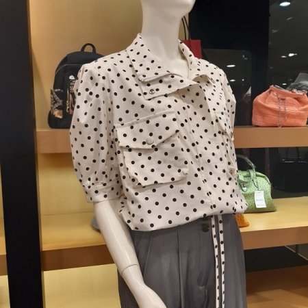 도트 반팔 자켓