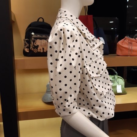 도트 반팔 자켓