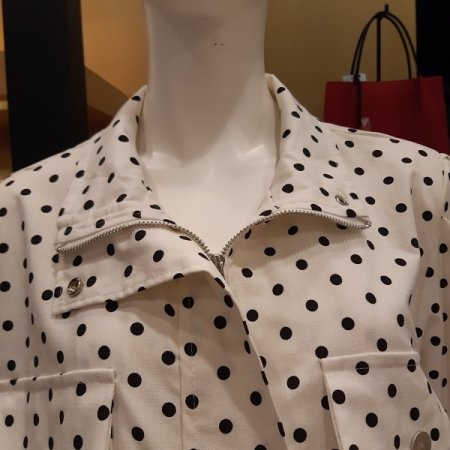 도트 반팔 자켓